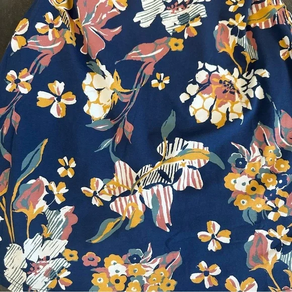 NWT Pact Organic Cotton Stripes & Floral Cross Back Mini Dress With Pockets - Picture 6 of 12